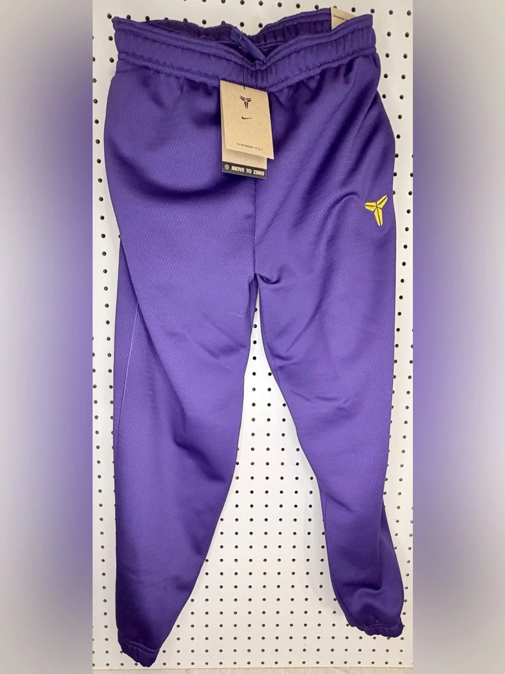 Nike Kobe Bryant Kids Therma-Fit Basketball Pants Youth M Purple Gold NWT